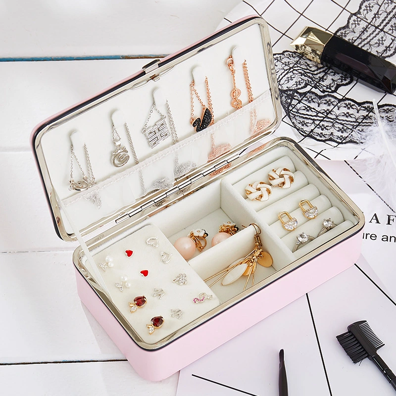 Fashion Ladies Jewellery Box Metal Frame Designer Jewellery Box with Lock Closure