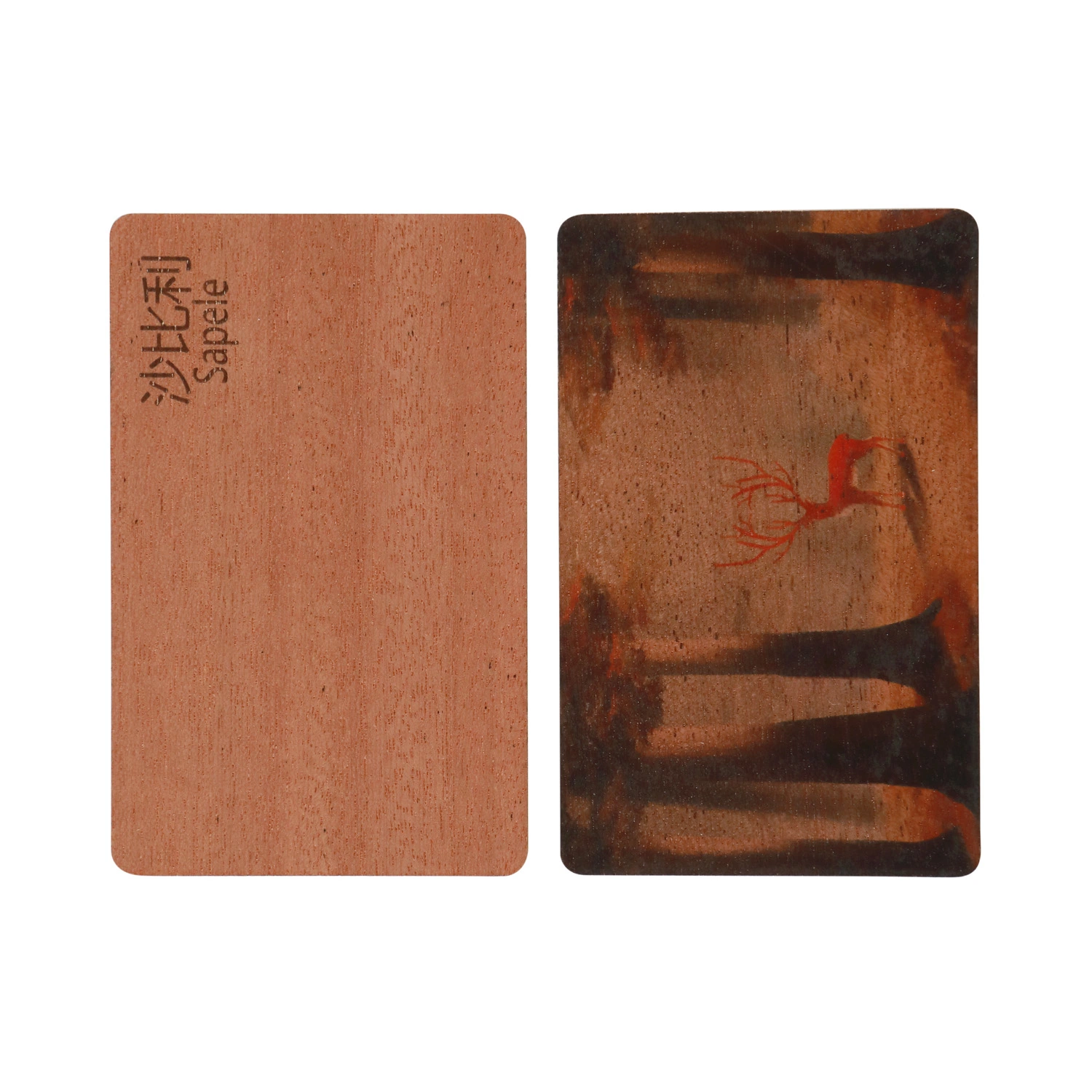 Design personnalisé HF NFC carte d'hôtel en bois RFID NFC Smart Carte Bamboo