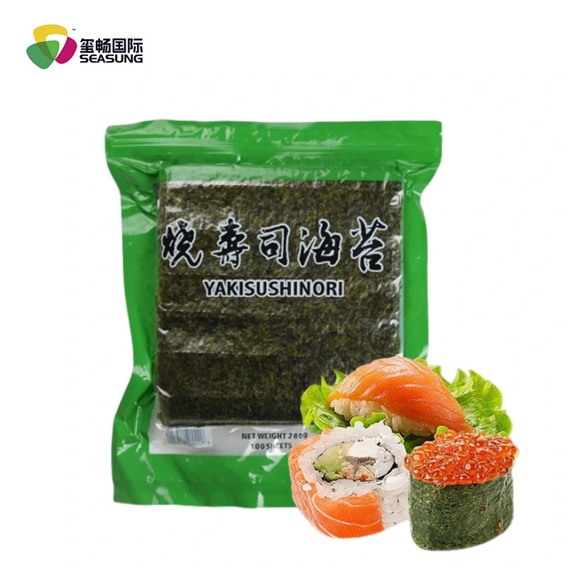 10/50/100 Sheets PCS OEM Factory Asia Japanese Yaki Sushi Roasted Seaweed Cuisine Foodstuff