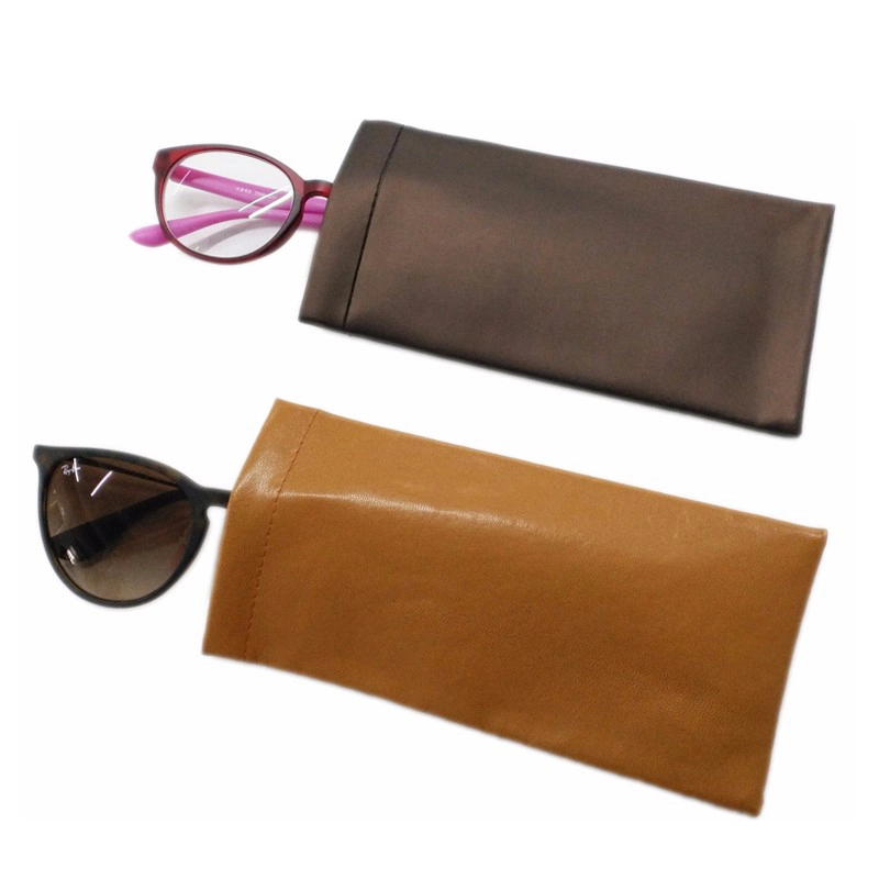 Custom Elastic Shrapnel PU Leather Sunglasses Pocket Eyeglass Eyewear Pouch