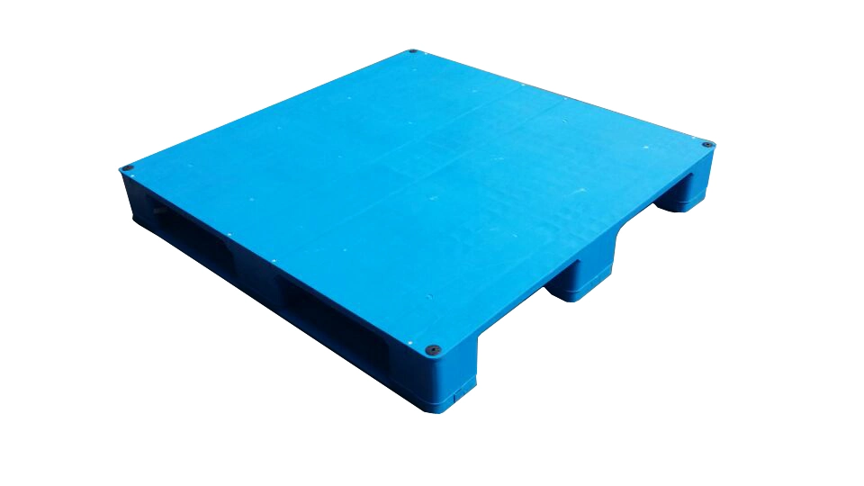 Pharmaceutical Industries 3 Skids Plain Plastic Pallet with Steel Reinforcement