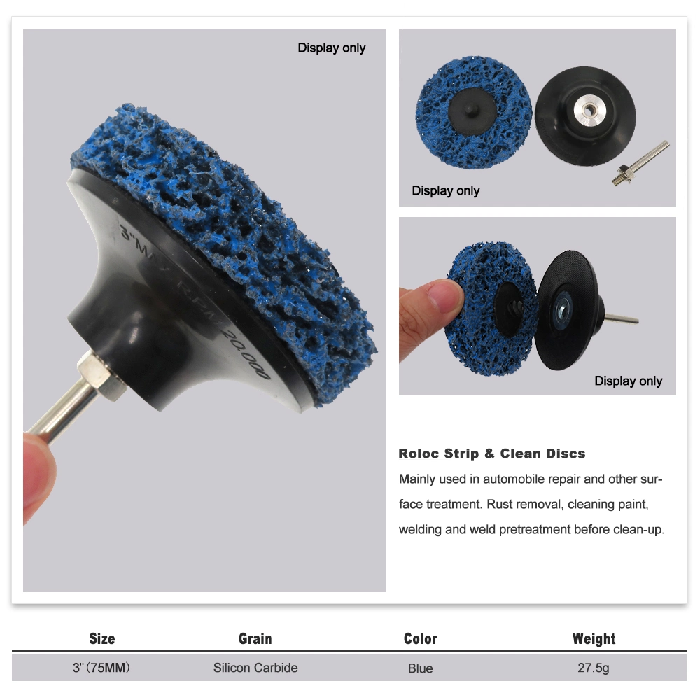 75mm Roll Lock Strip and Clean Polishing Discs for Rust Paint Flaking Materials Removal