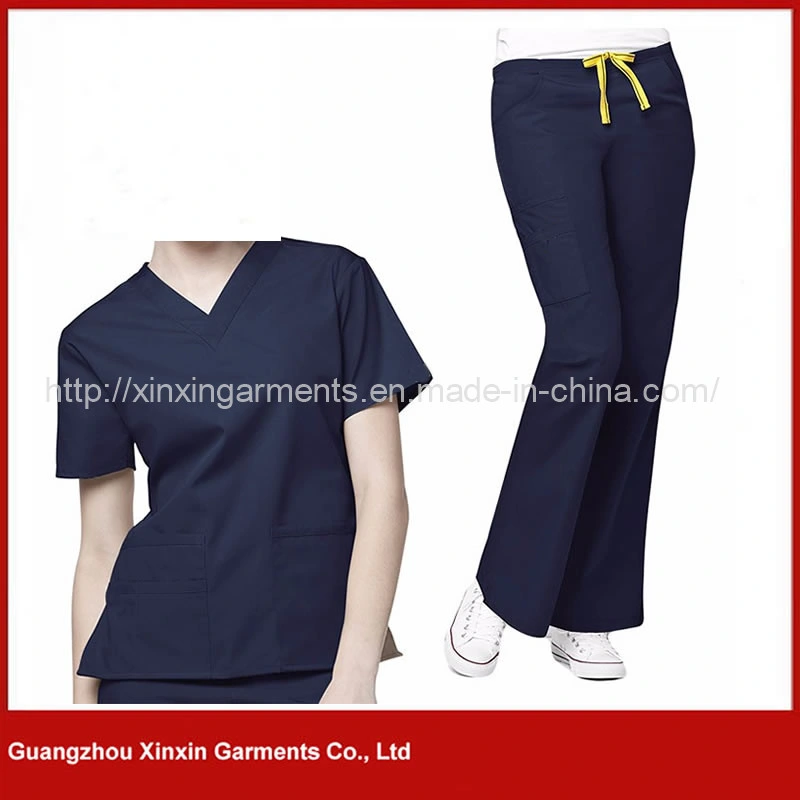 La moda de vestir uniforme uniformes Scrubs Long-Sleeve corto (H21)