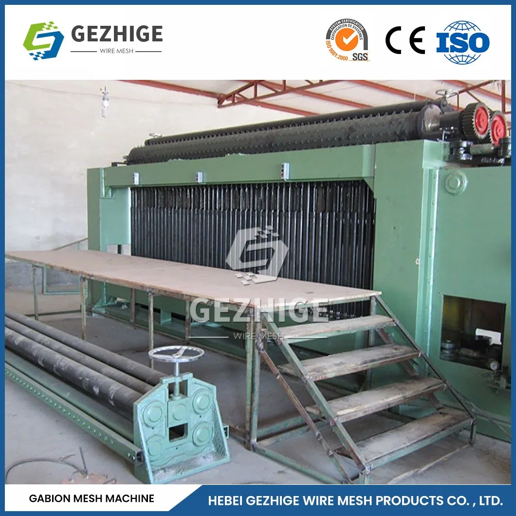 Gezhige OEM Customized Wire Mesh Machine Manufacturers 120*150 mm Mesh Opening Gabion Netting Mesh Weaving Machine China Square Welded Wire Mesh Machine