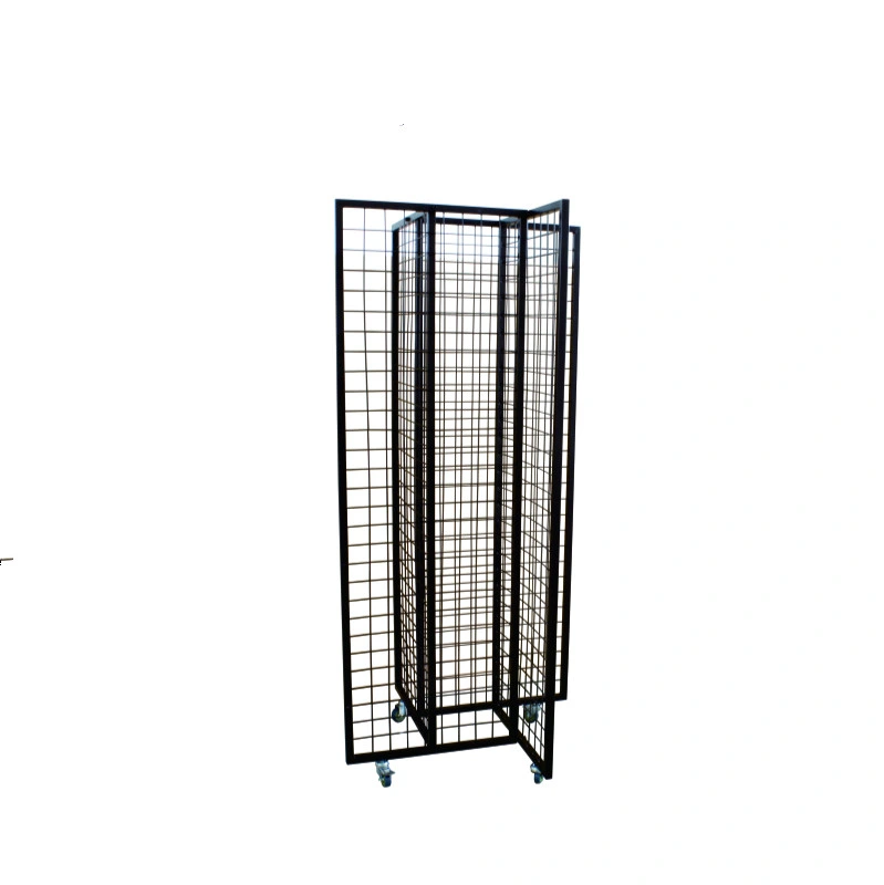 Floor Standing Mesh Accessory Display Hanging Rack with Hooks Wire Panel Rack