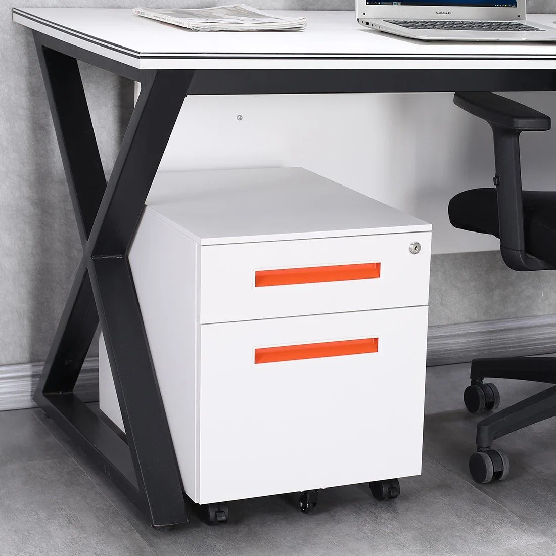 Gdlt Office Furniture Steel Mobile File Cabinet 2 Drawers Filling Cabinets Mobile Pedestal Drawer