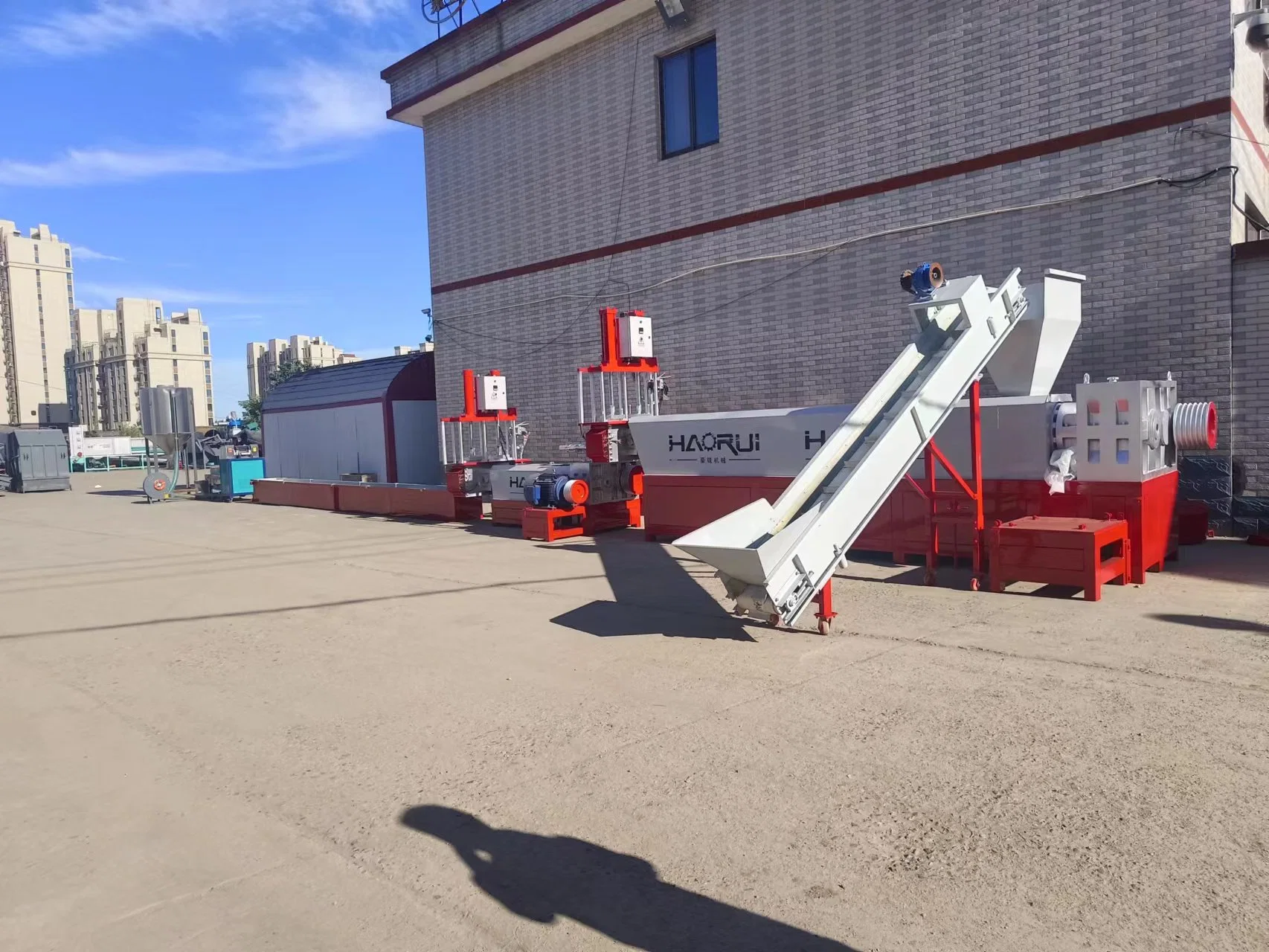 Los residuos de la bolsa no tejido de polipropileno Granulator compactadores que hace la máquina