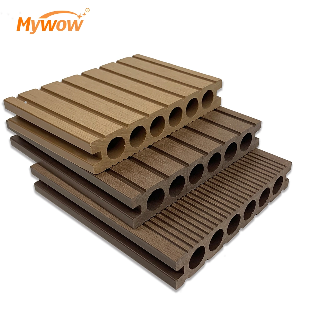 Round Hole Flooring Floor Tile Composite Decking Crack-Resistant Outdoor WPC Decking