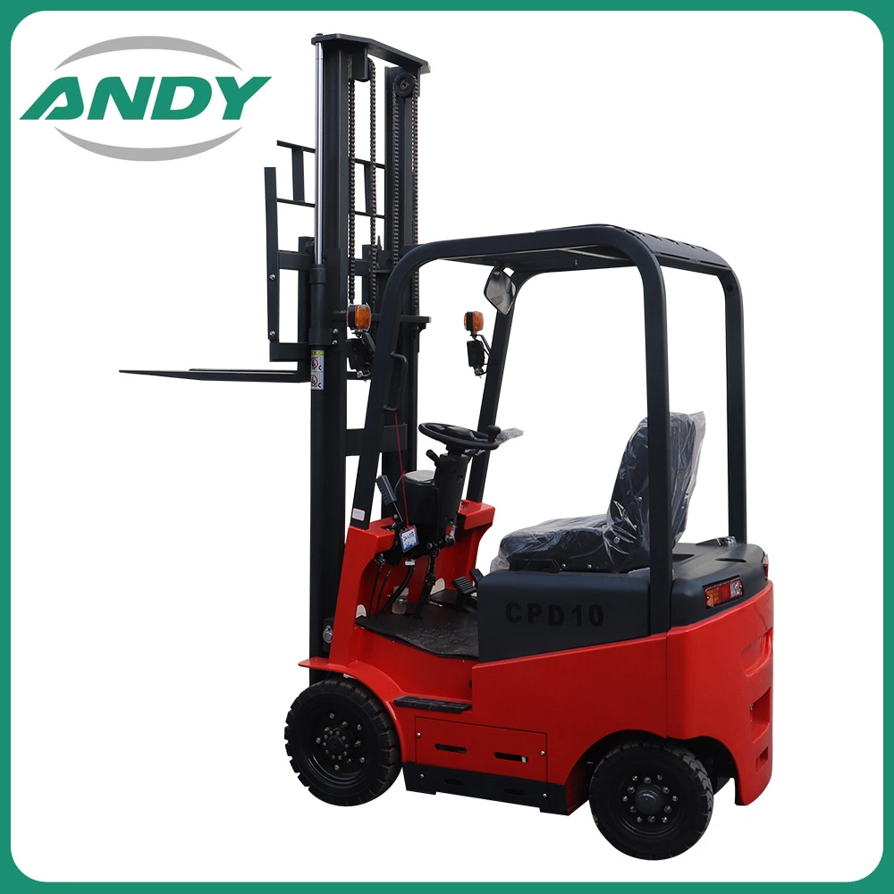 1.0ton 1000kg Lifting Height 4500mm Material Handling Equipment Four Wheel Battery Electric Forklift Equipment