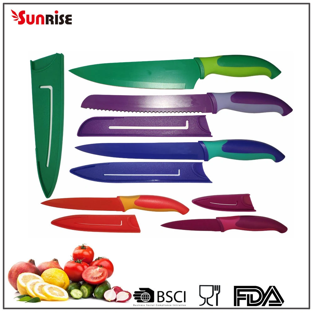 5 Inch Non-Stick Coating Utility Kitchen Knife with PP Sheath (KSK905)