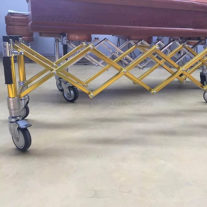 Stinless Steel Funeral Products Coffin Accessories Church Truck Casket Trolley for Sale (THR-CTF04)