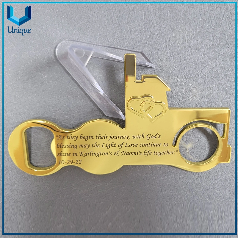 Custom Anniversary Wedding Souvenir Gift Metal Golf Bottle Opener, High Quality Zinc Alloy Bottle Opener