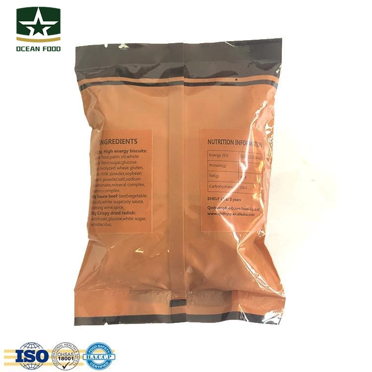 Mre conveniente Exército Fast Food Pack com molho Carne 310g*24package