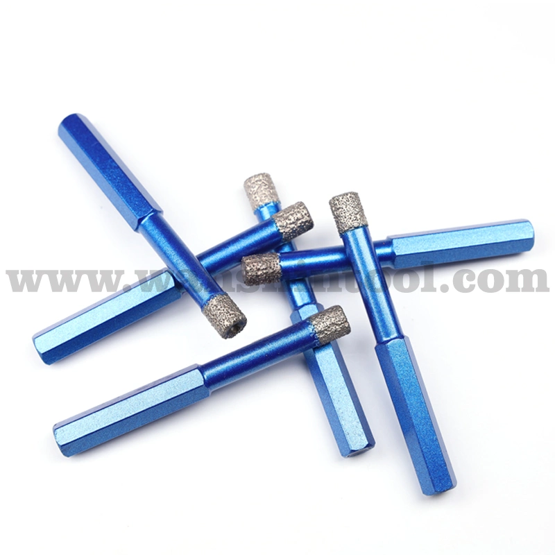 Diamond Tool Cutter Hex Shank Cutting Hand Tool Vacuum Brazed Dry Tile Core Drill Bit for Ceramic Porcelain Marble