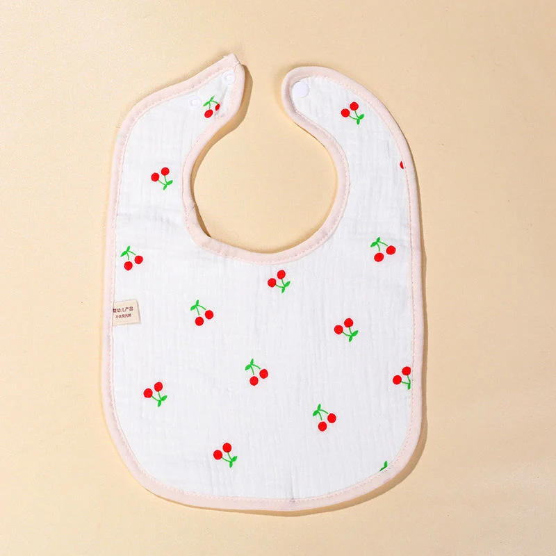 Infant Baby Girl Bibs Double Side Cotton Bibs Toddler Saliva Towel Feeding Burp Kid Clothes with Bows