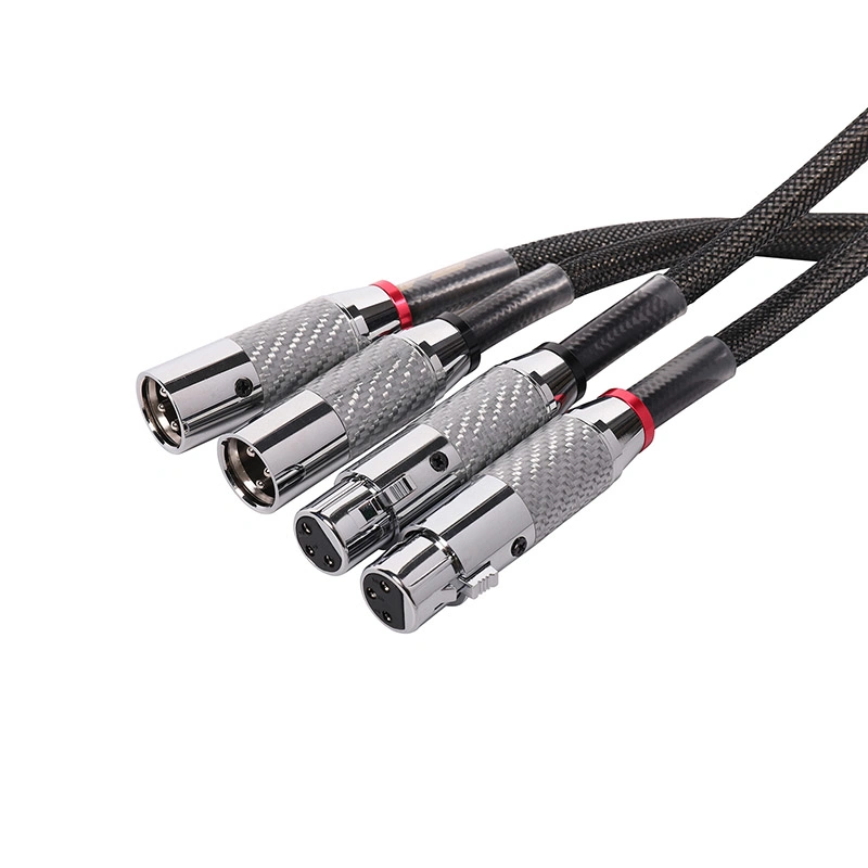 Hi-End fibra de carbono para XLR conector XLR balanceada de Cabo com núcleo de microfone