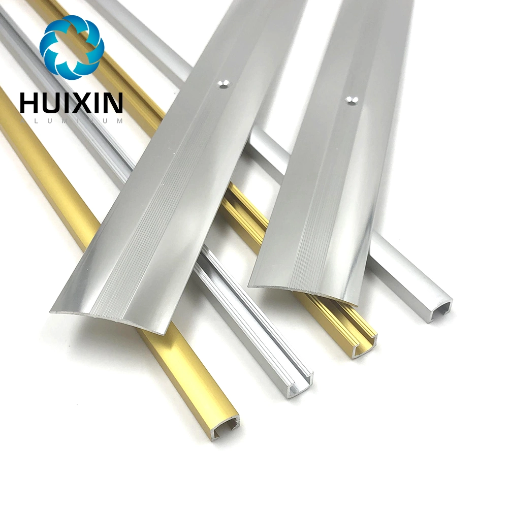 Foshan Anodizing and Polishing Silver Gold Shine Surface Tile Trim Aluminium Stair Nosing Trim