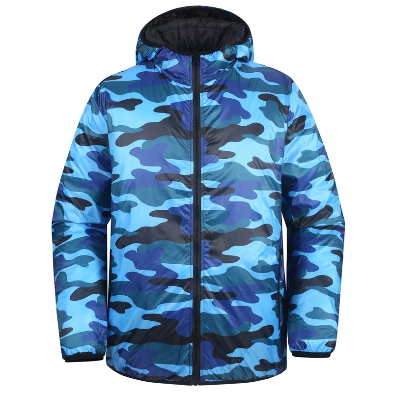 Custom Full Sublimation Reversible Waterproof Windproof Winter Snow Quilted Padded Bomber Puffer Jacket