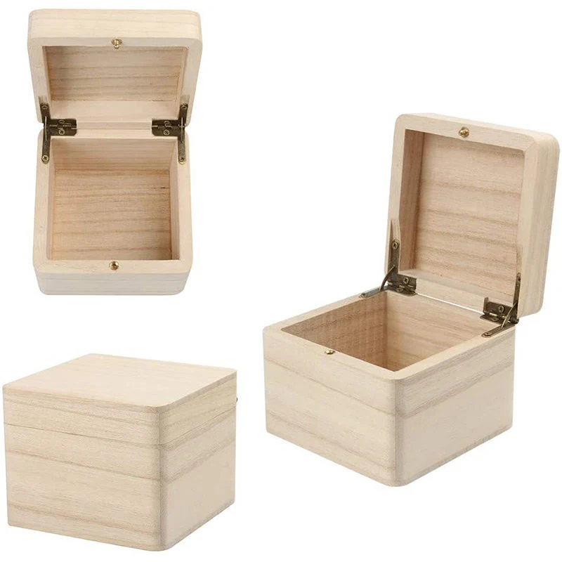 Flip Paulownia Uhr Display Box Paulownia Geschenk-Box Aus Holz Uhrenbox