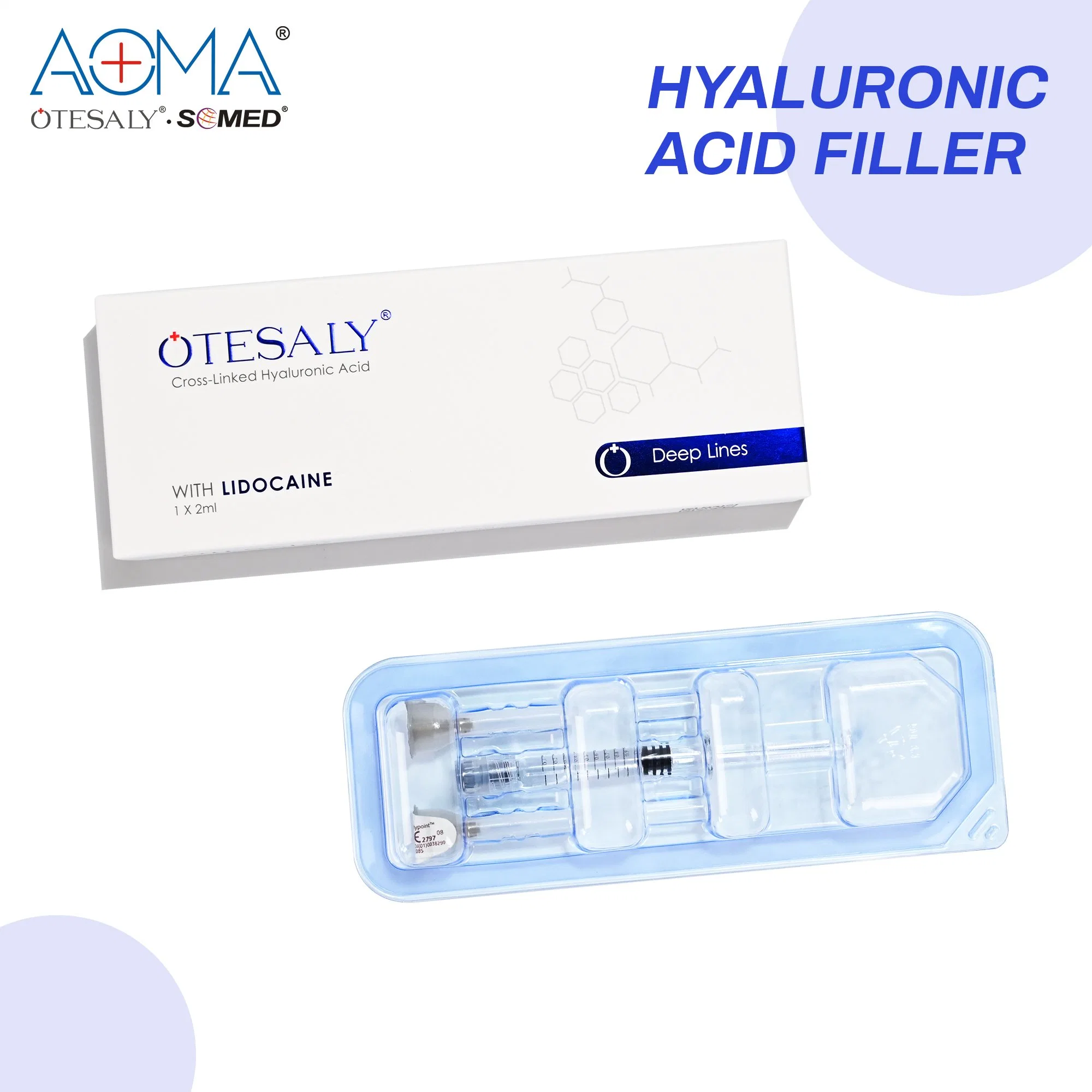 OEM Otesaly 2ml relleno Dermal con inyección de Lido para labios Mejora de la cara