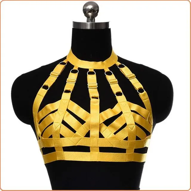 Latest Bdsm Bondage Elastic Body Harness Sex Lingerie Cutout Harness Tie Sm Binding Bra Adult Toy Clothing