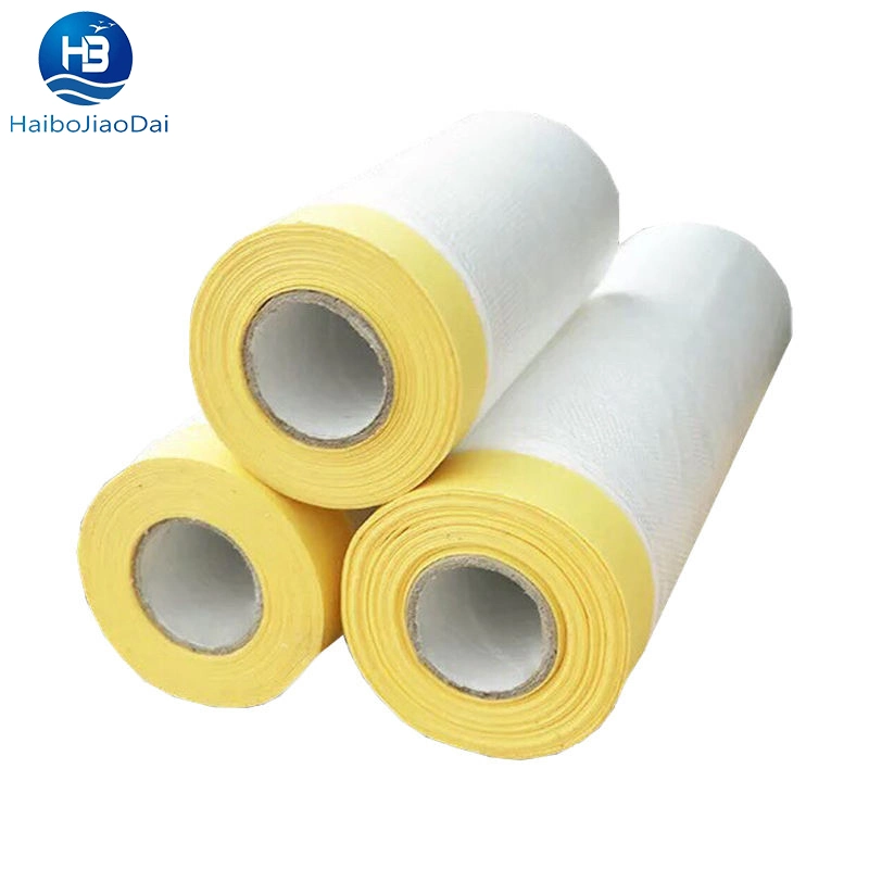 Plastic Dust Sheets Roll Pre-Taped Masking Film Covering Painting Paint Protection Film 140cm*33m