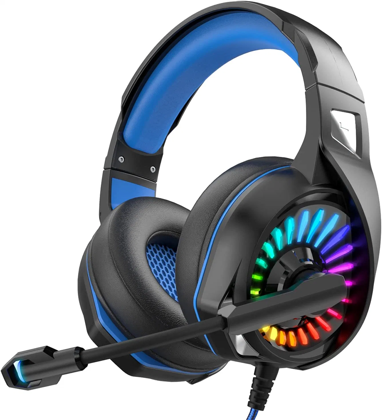 50mm controlador RGB Light PRO Home Audio 3D Surround PC Juego auricular para ordenador auricular PS4 PS5 Xbox Juegos auriculares con Mute y Mic