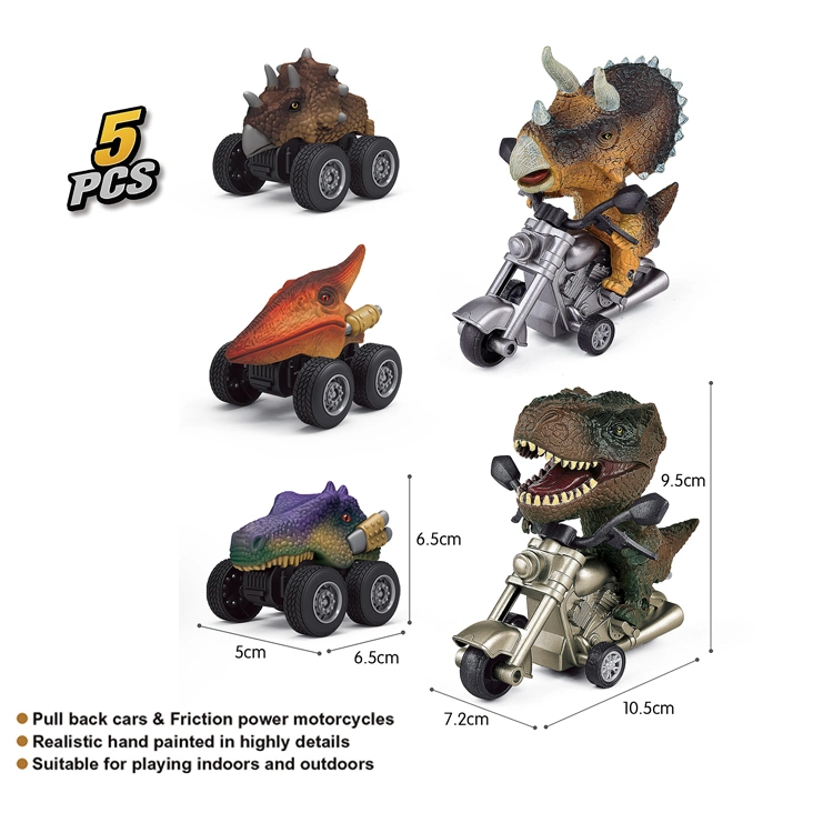 Dinosaur Toy Pull Back Cars Dino Toys Plastic Animal Friction Toy Vehicle Mixed Set Dinosaur Animal Car for Kids