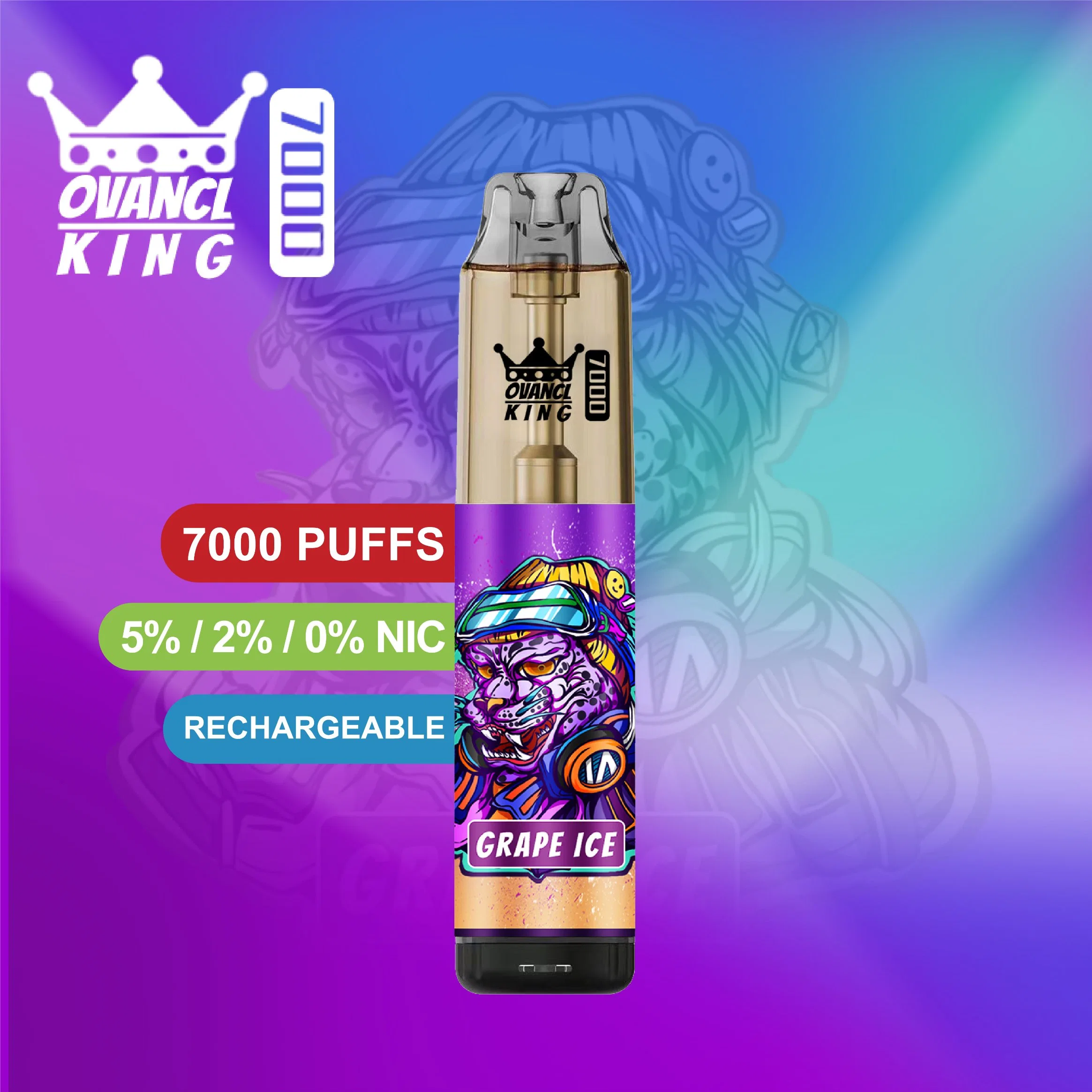 2023 Hot 7000 puff Vapes Shenzhen e preço de fábrica de cigarros LED leve OEM Vaporizer Atacado I Cabo descartável cigarro eletrónico Caneta de Pape tornado 7000