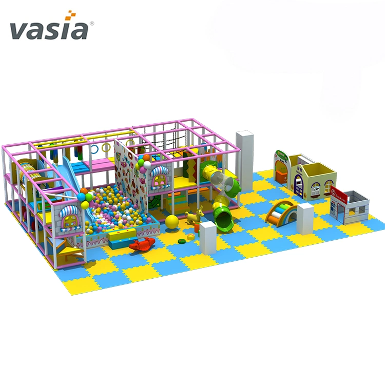 El Parque de Diversiones Vasia soft playground para niños el tema de la selva Ball Pool