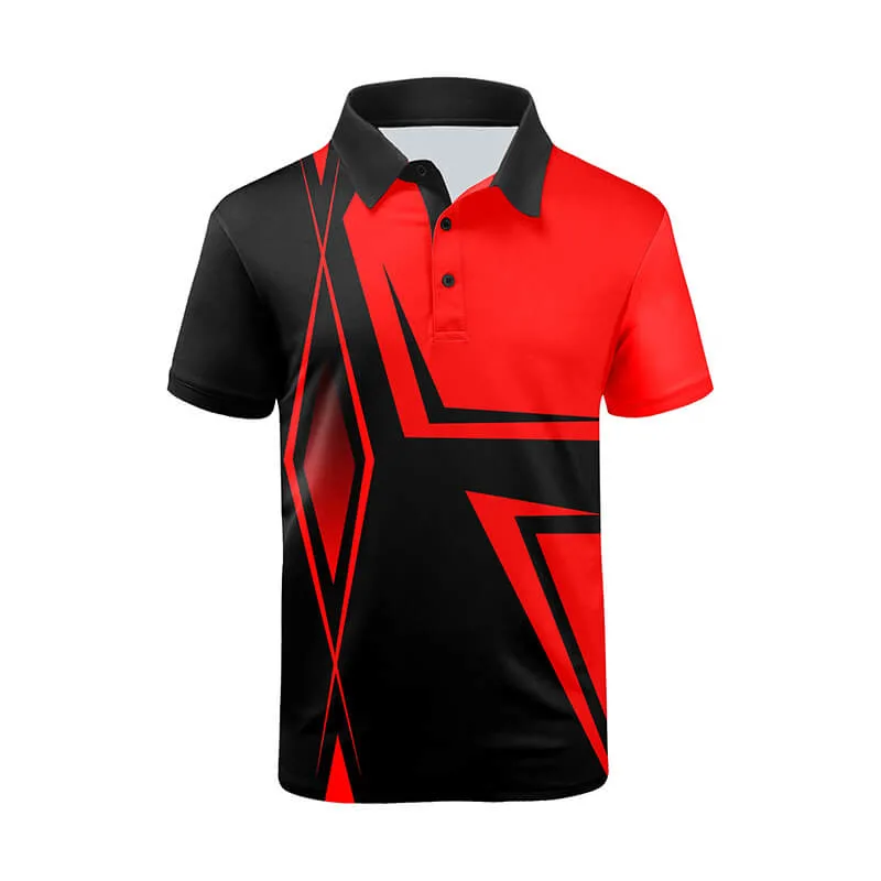 Customized Lady Polyester Short Sleeve Dark Blue Embroidered Custom Golf Performance Polo Shirt Sports Uniform Work Wear