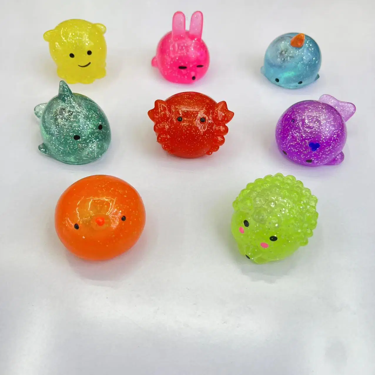 Big glitter Animal mochi Fidget squishy descompressão brinquedos para criança