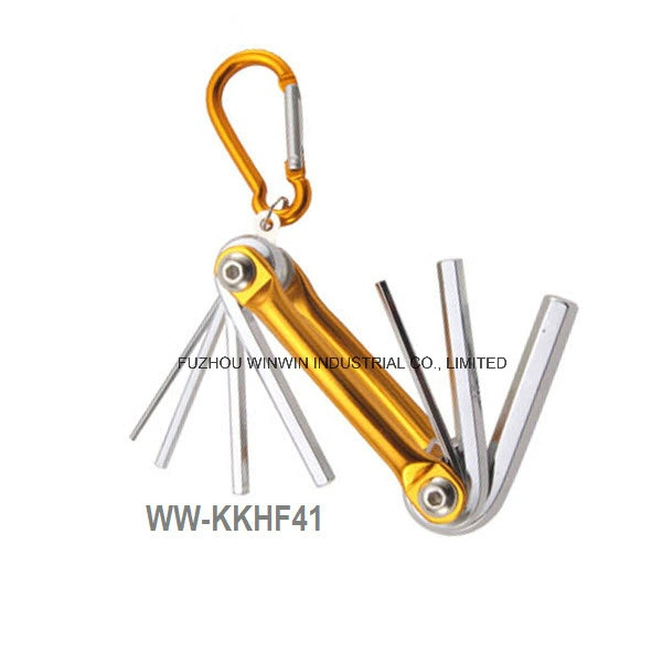 Folding Hex Key Wrench Set with Different Sizes of Points (WW-KKBF41)