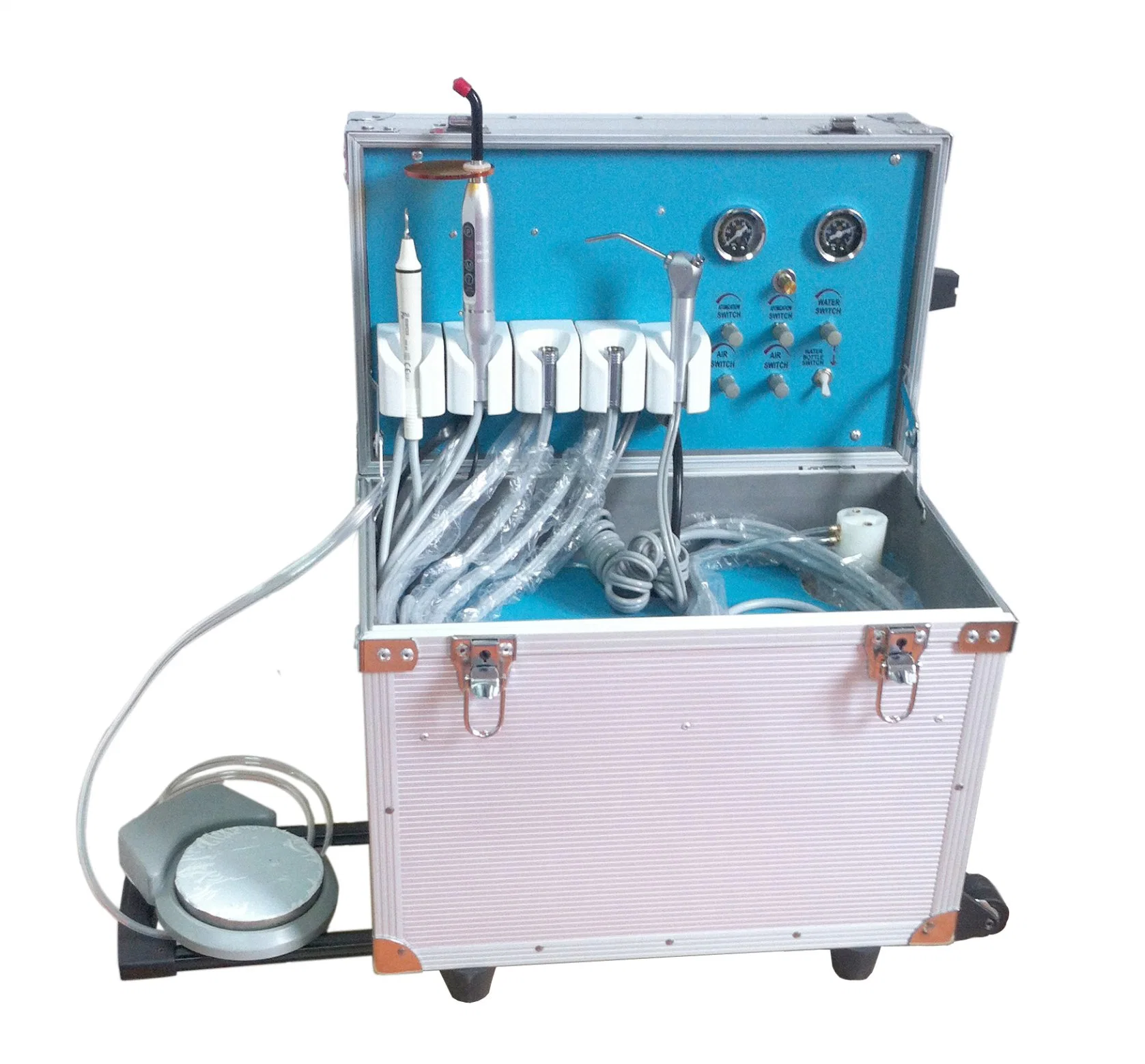 Movable Portable Dental Unit for Sale with Luggage Box