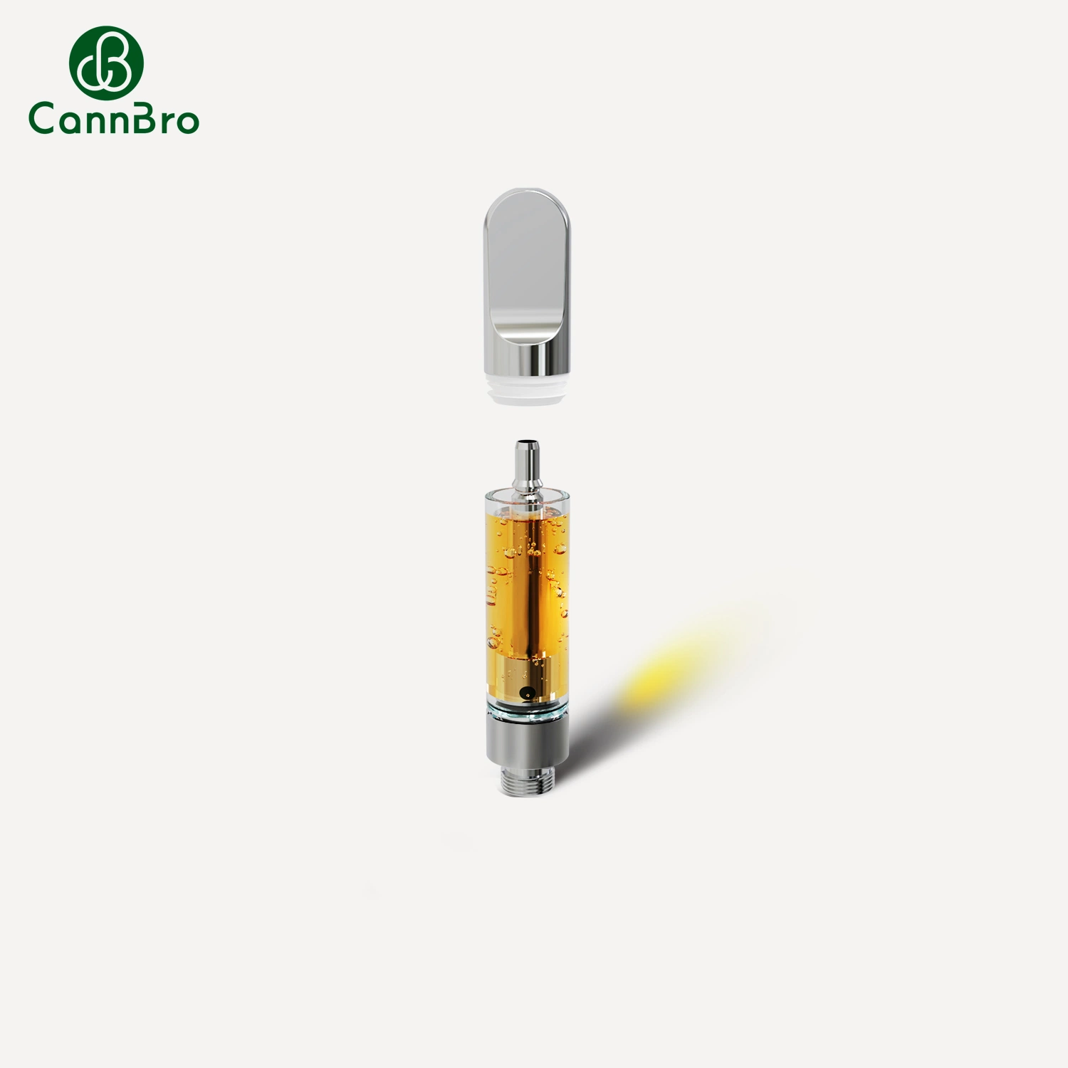 شعار مخصص 510 حز زجاج Vape Atomizer E Cigarette قابل للاستخدام مرة واحدة قلم كهربائي سعة 0.5 مل لخرطوشة ممفصل الزيت السميك ببرش