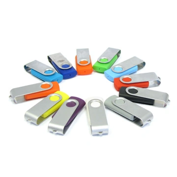 Clé USB pivotante 16 Go avec logo personnalisé.