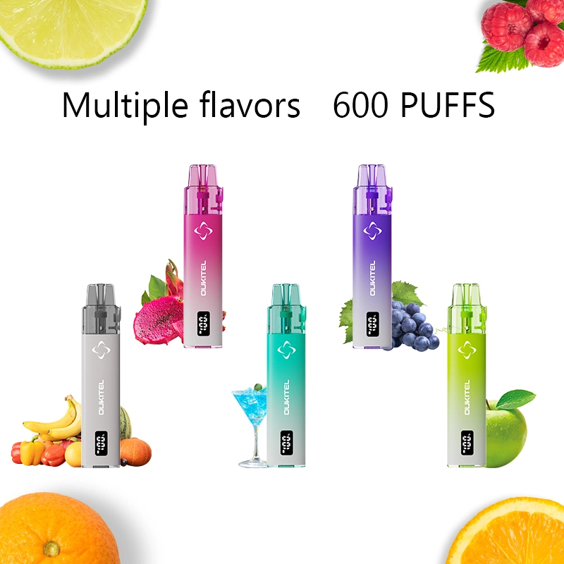 2023 écran LED Vape en gros rechargeable 600 bouffées répéter l'ébullition Vide Vape jetable