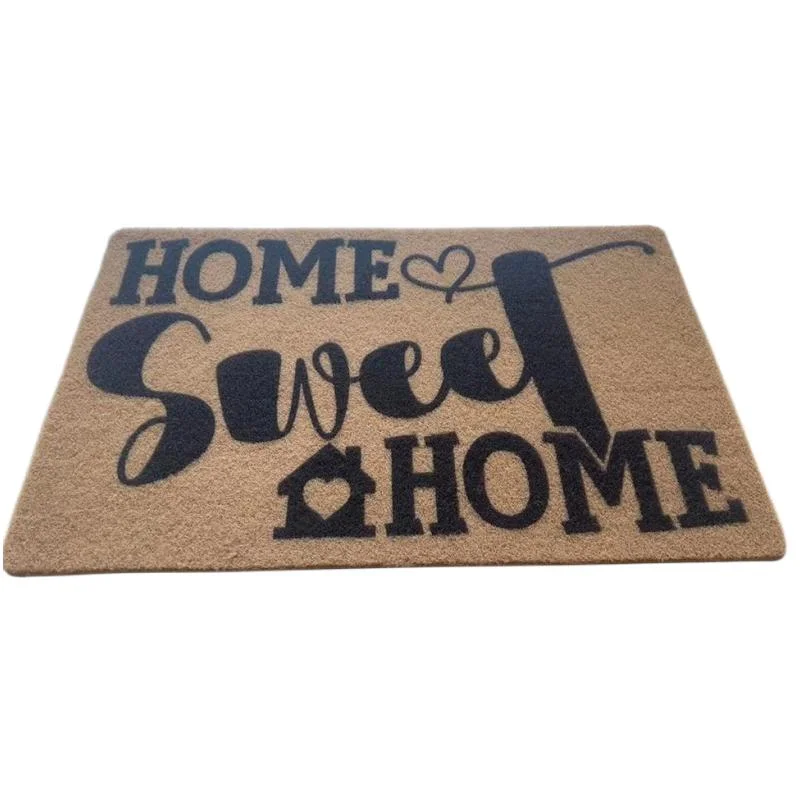 Custom Logo Synthetic Coir Door Mat Print Outdoor Floor Matting