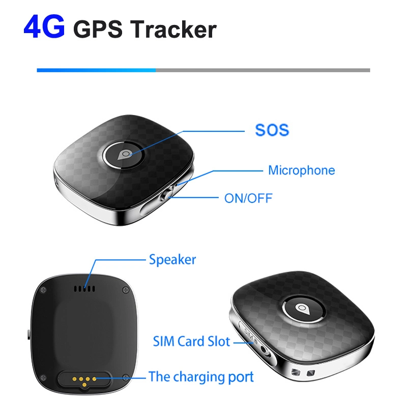 China suministro de fábrica Últimas 4G IP67 impermeable Típpy GPS Dispositivo Tracker con collar de control de voz PM04C