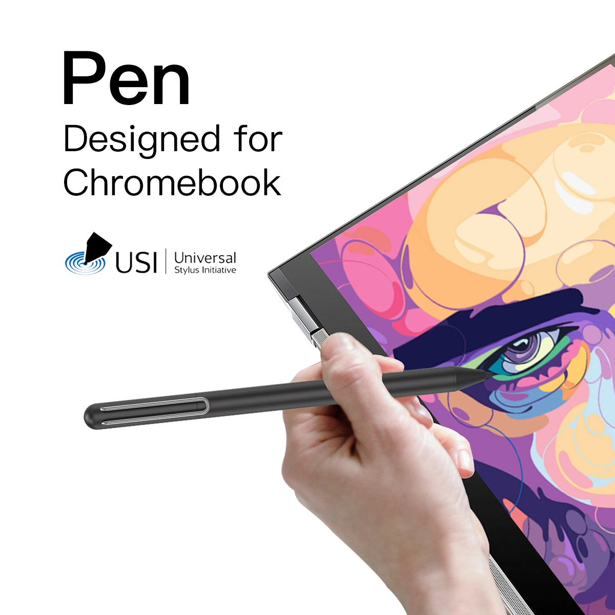 USI Stylus Pen für Chromebook 4096 Stufen Druck Active Digital Pen kompatibel mit HP, Asus Chromebook C436, Lenovo Chromebook, Palm Ablehnung