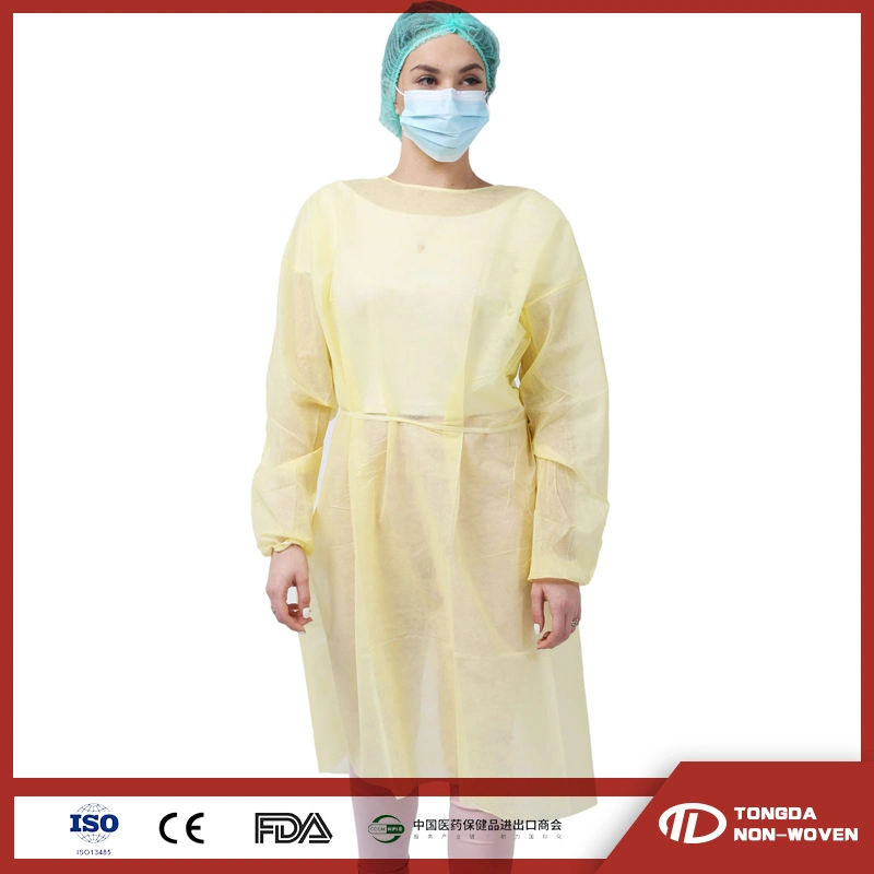 Disposable Protective Nonwoven Fabric Fluid Resistant Isolation Gown