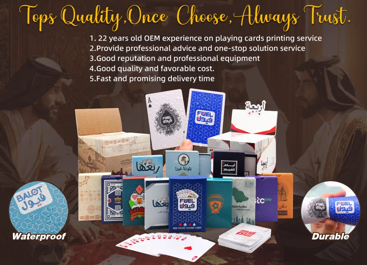 Оптовая цена Qatar Poker Card 100% Plastic Saudi Arabia Kuwait Играющая карта 100% Пластиковые игральные карты