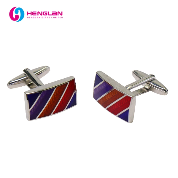 Factory Custom Made Fashion Metal Mens Decoration Jewelry Manufacturer Customized Brass Ornament Cuff Link Bespoke Wholesale/Supplier Popular Enamel Shirt Cufflink