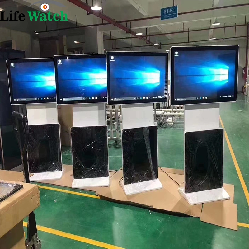 55 Inch Touch Screen Rotating LCD Totem Digital Signage Display