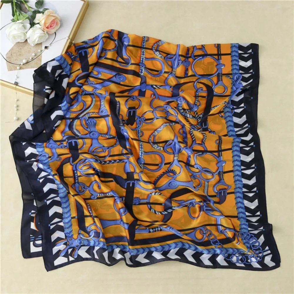 Pure Silk Scarf Spring Summer Bandana Luxury Ci20753