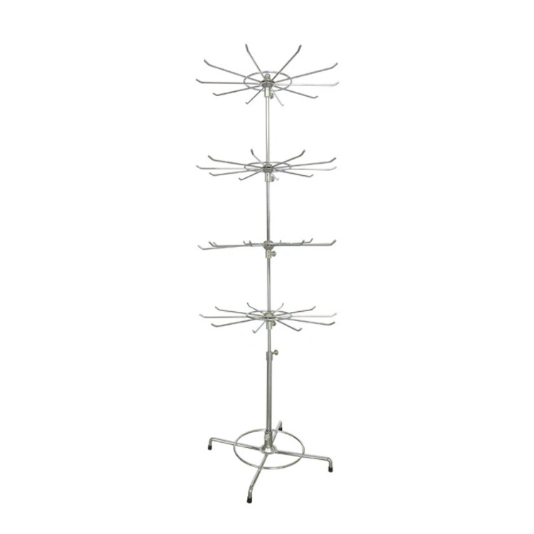 Elegant Countertop Wire Jewelry Display Rack with 3 Tiers