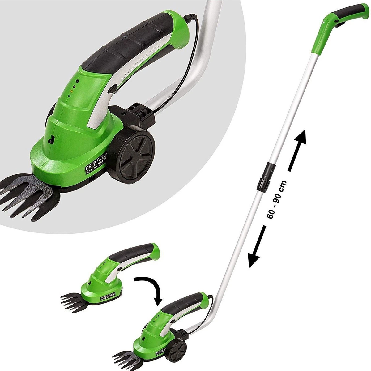 43cc Brush Cutter 2-in-1 Weed Eater Gas Straight Shaft Weed Trimmer 2-Cycle with U-Handle, for Small Grass Heavy Bush