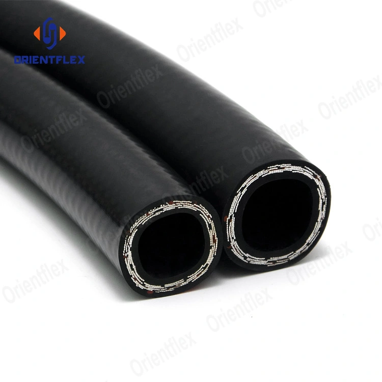 Custom Metric Colored High Temperature Flexible Industrial Excavator Tractor Forklift SAE 100r2 En 853 2sn Wire Braided High Pressure Hyd Rubber Hydraulic Hose