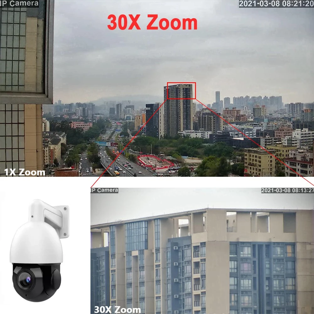 8MP 4K, 30x velocidad Láser PTZ IP cámara CCTV domo PTZ de seguimiento automático Pan/Tilt/Zoom Cámara PTZ de cámara IP OEM ODM.