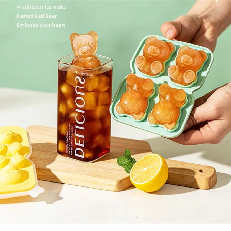 Cube de glace d'ours fabrication moule à glace silicone de qualité alimentaire domestique Pour bébé